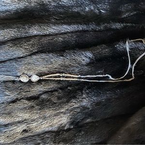 Silver and stone necklace